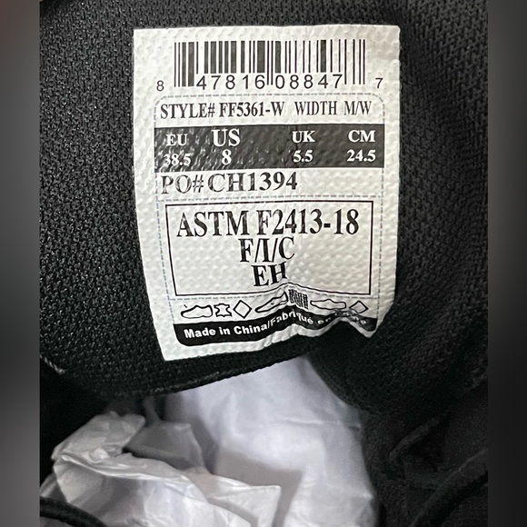 NWOB Carhartt Black Rugged Flex 6 Work Women Boots Size 8 - Picture 8 of 9